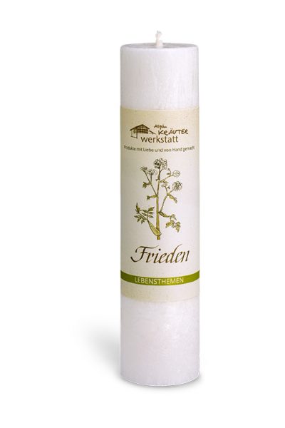 Allgäuer Heilkräuter-Kerze "Frieden" von Allgäu Kräuterwerkstatt