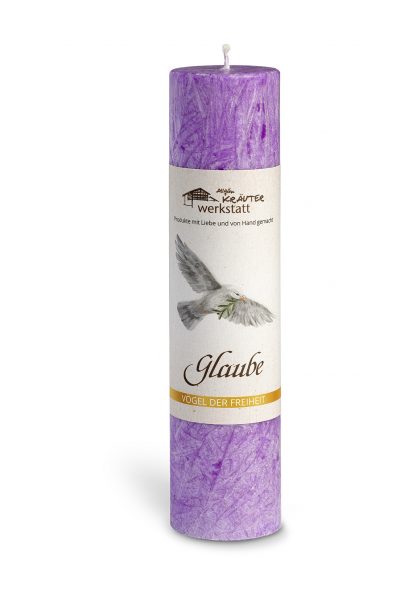 Allgäuer Heilkräuterkerze "Glaube" von Allgäu Kräuterwerkstatt
