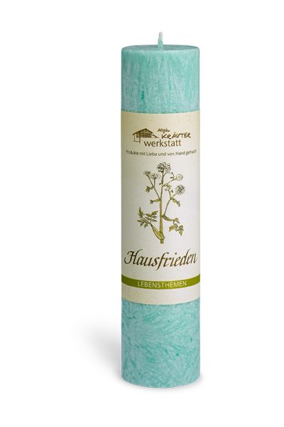 Allgäuer Heilkräuter- Kerze "Hausfrieden" von Allgäu Kräuterwerkstatt