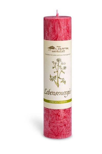 Allgäuer Heilkräuter-Kerze "Lebensenergie" von Allgäu Kräuterwerkstatt