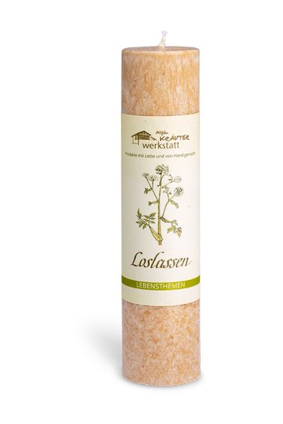 Allgäuer Heilkräuter-Kerze "Loslassen" von Allgäu Kräuterwerkstatt