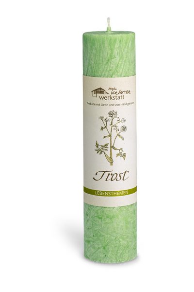 Allgäuer Heilkräuter-Kerze "Trost" von Allgäu Kräuterwerkstatt